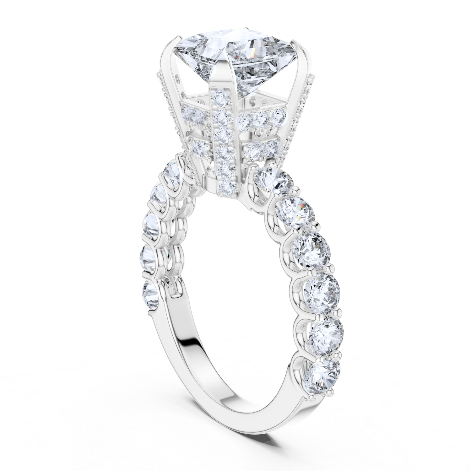 Imperial Crown Princess-Cut Ring