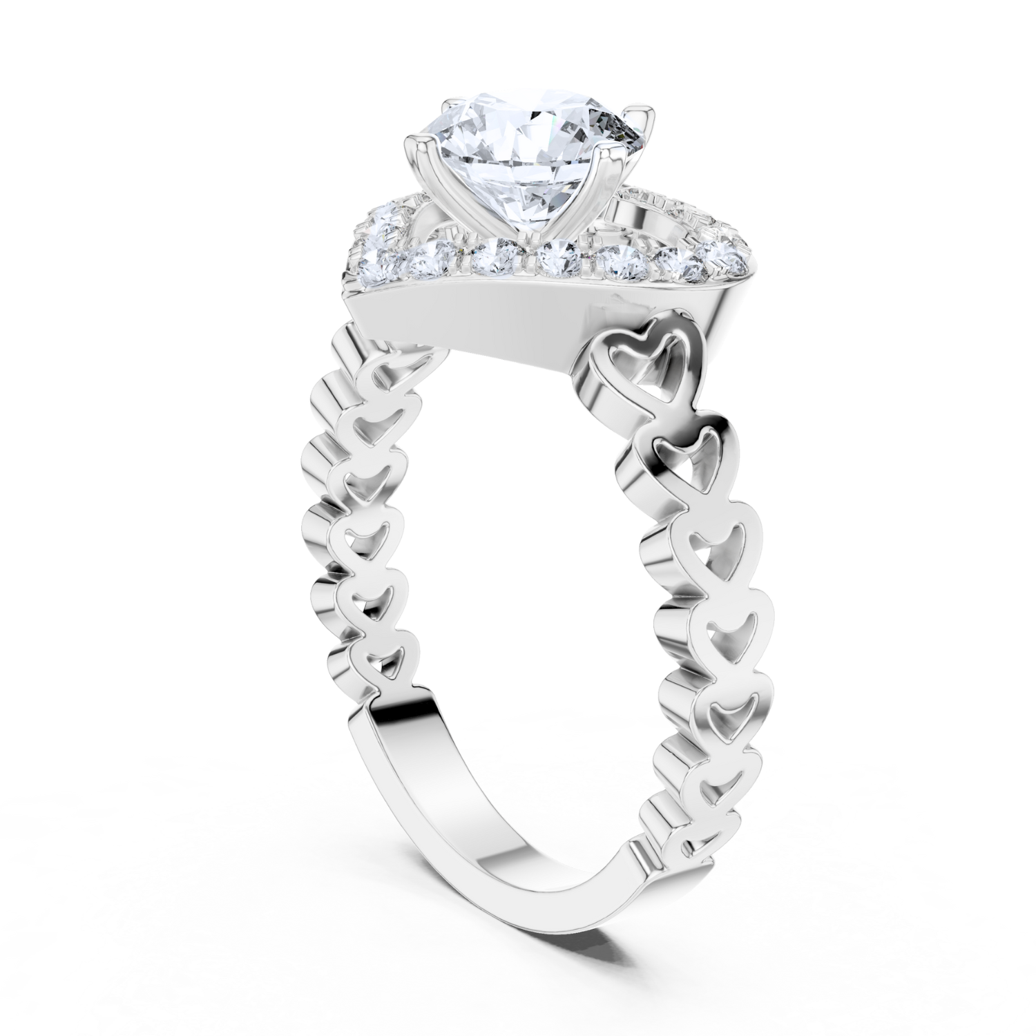 Heart-Inspired Diamond Ring