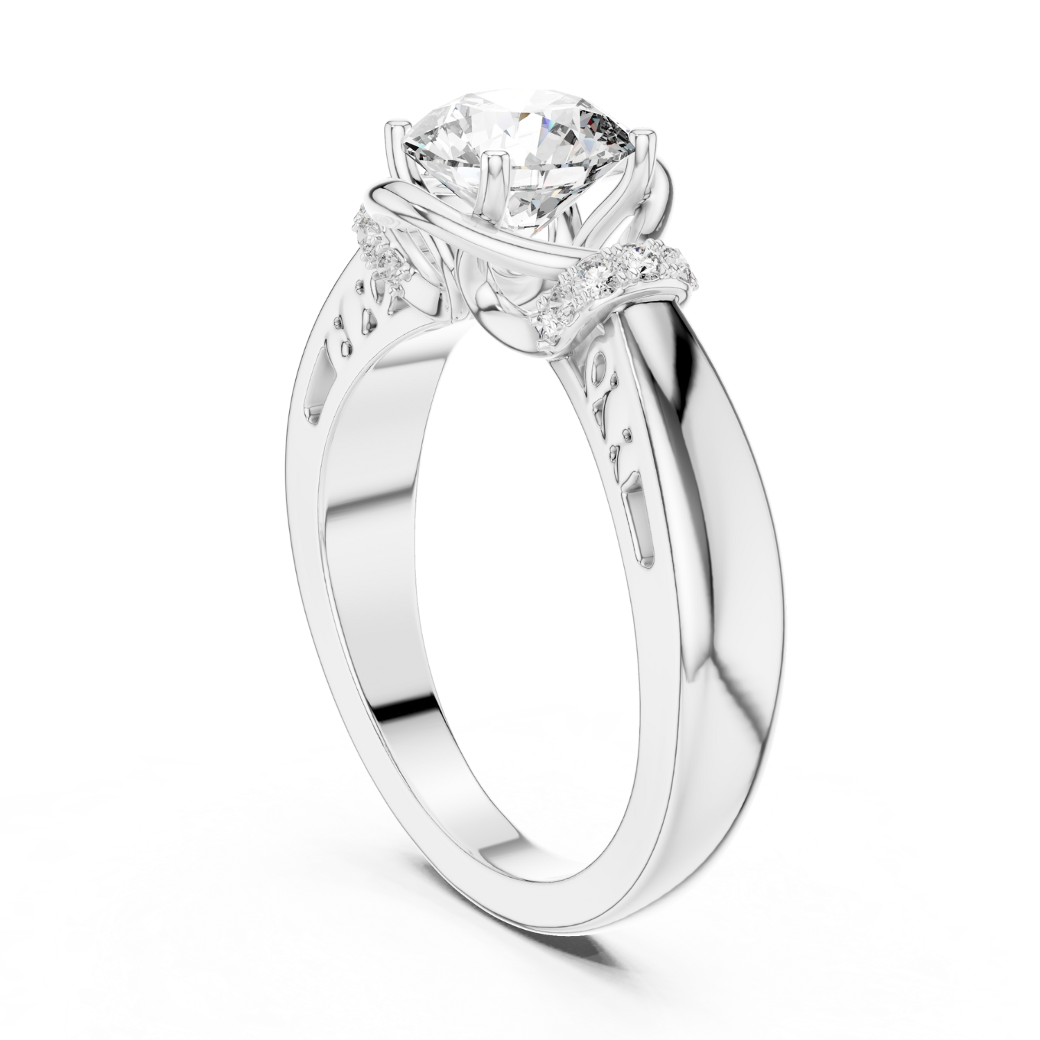 Twisted Filigree Diamond Ring