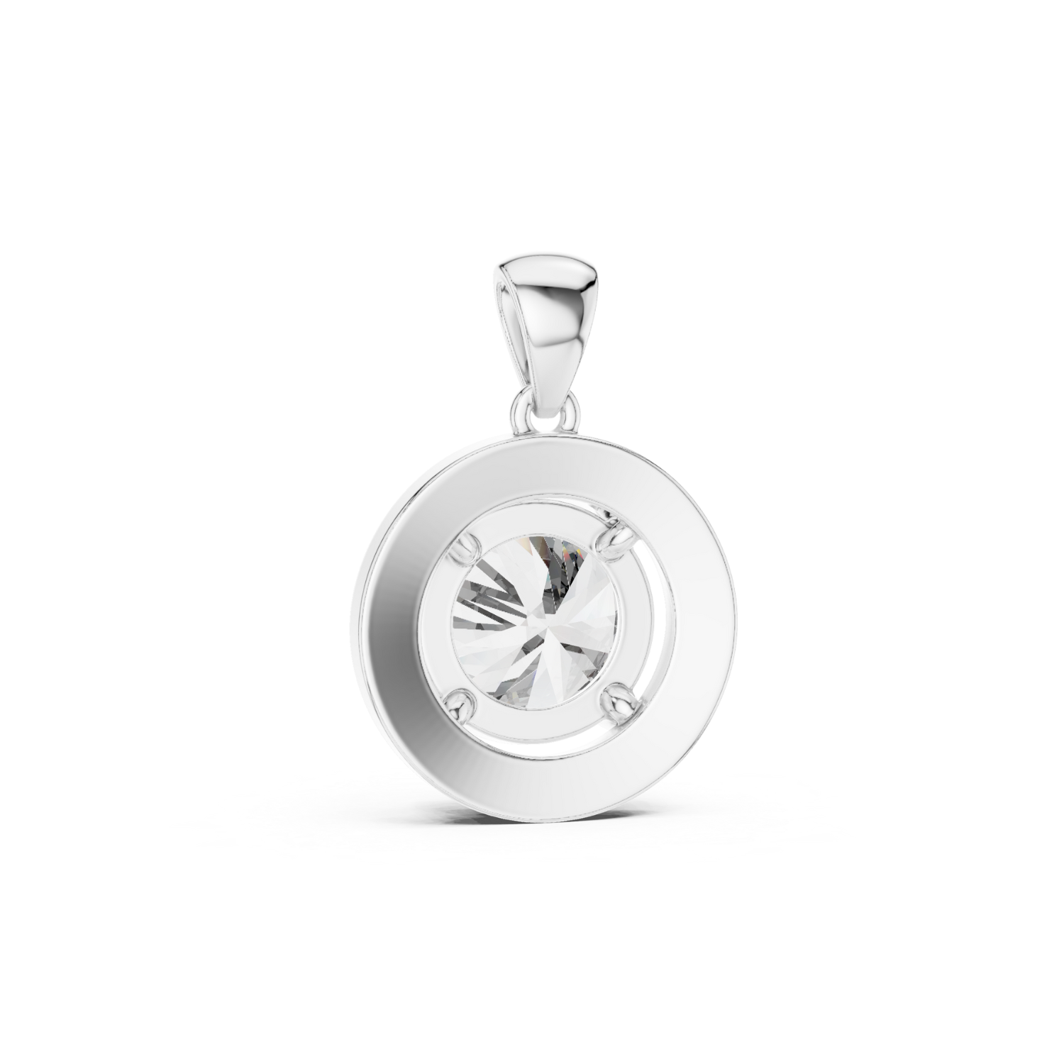 Aurora Halo Diamond Pendant