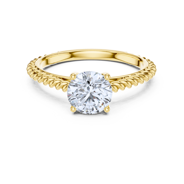 Twisted Rope Solitaire Ring