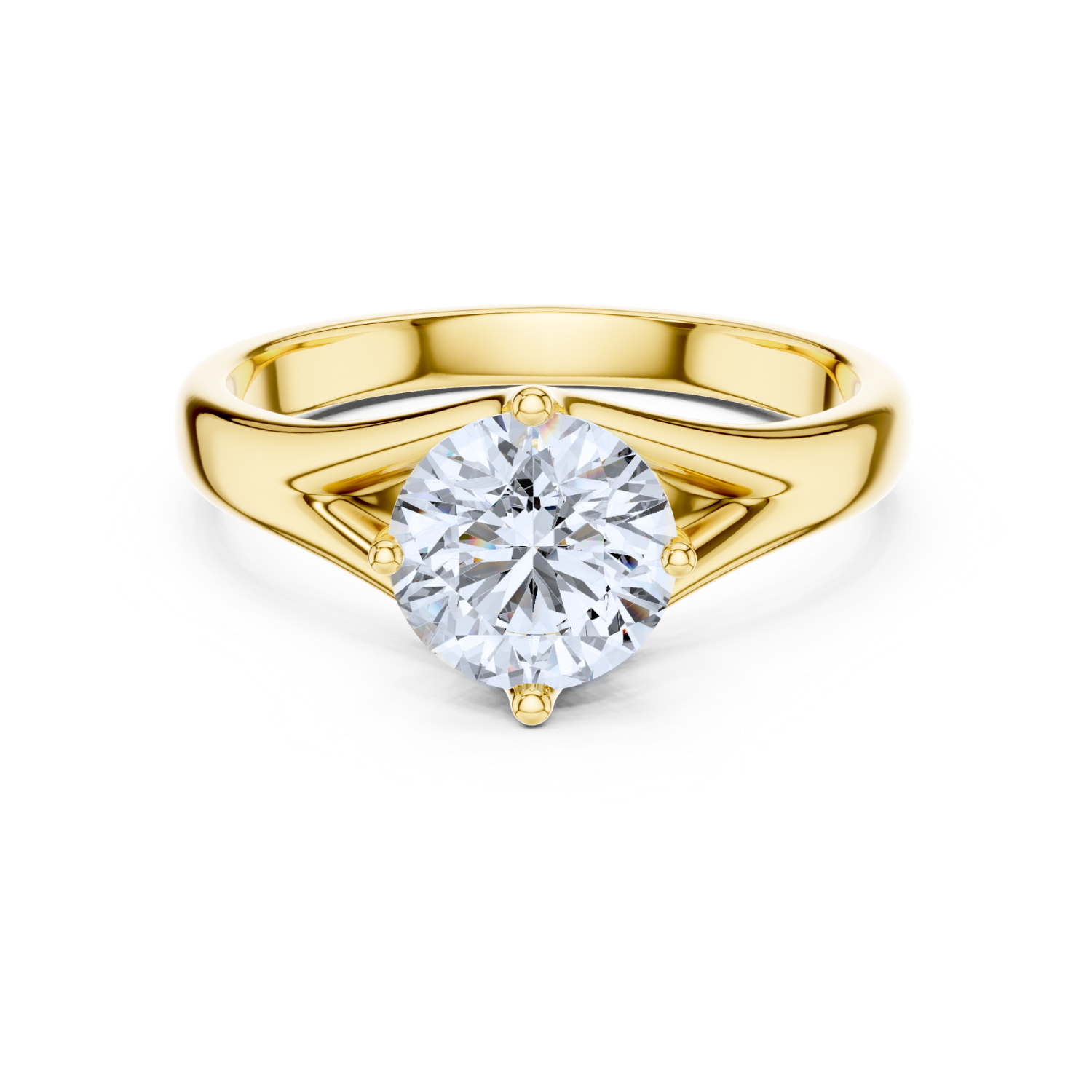 Split Shank Solitaire Ring