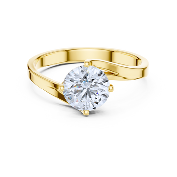 Twisted Shank Solitaire Ring
