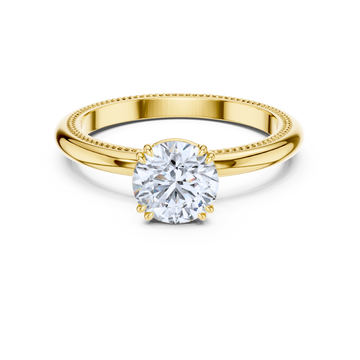 Classic Milgrain Solitaire Ring