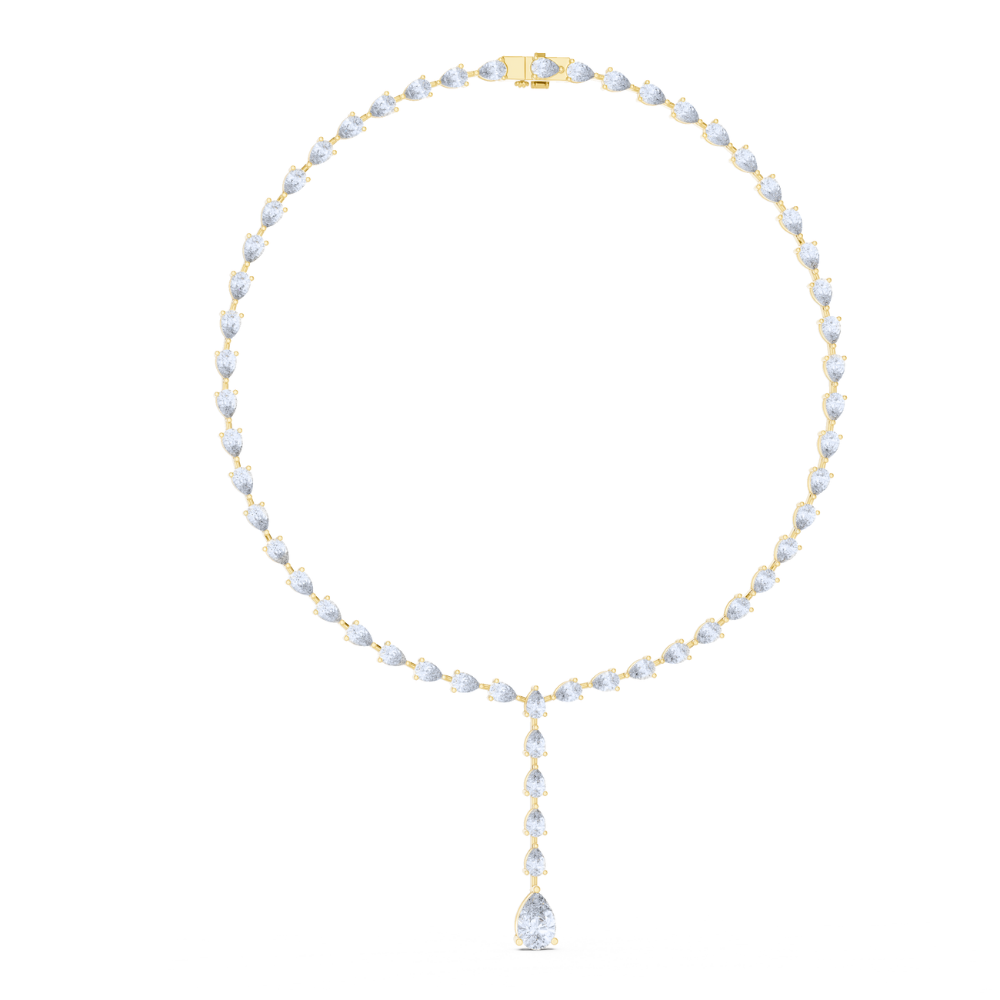 Elara Pear-Cut Drop Necklace
