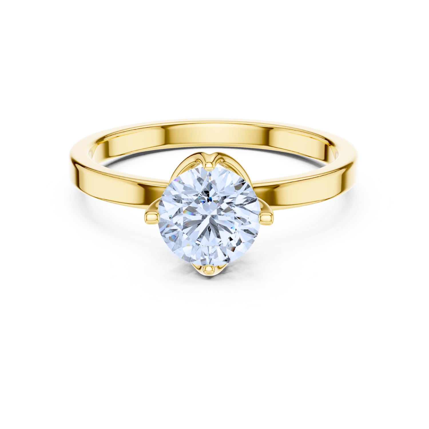 Modern Open Bezel Solitaire Ring