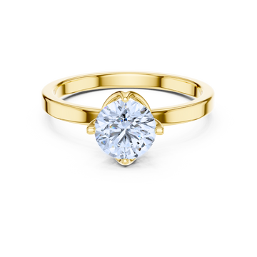 Modern Open Bezel Solitaire Ring