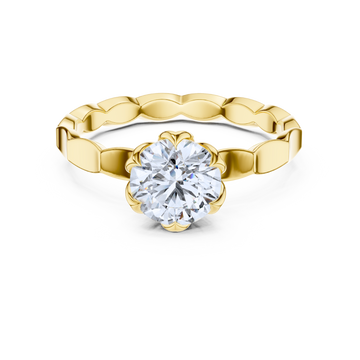 Floral-Inspired Solitaire Ring