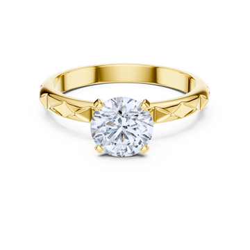 Geometric-Inspired Solitaire Ring