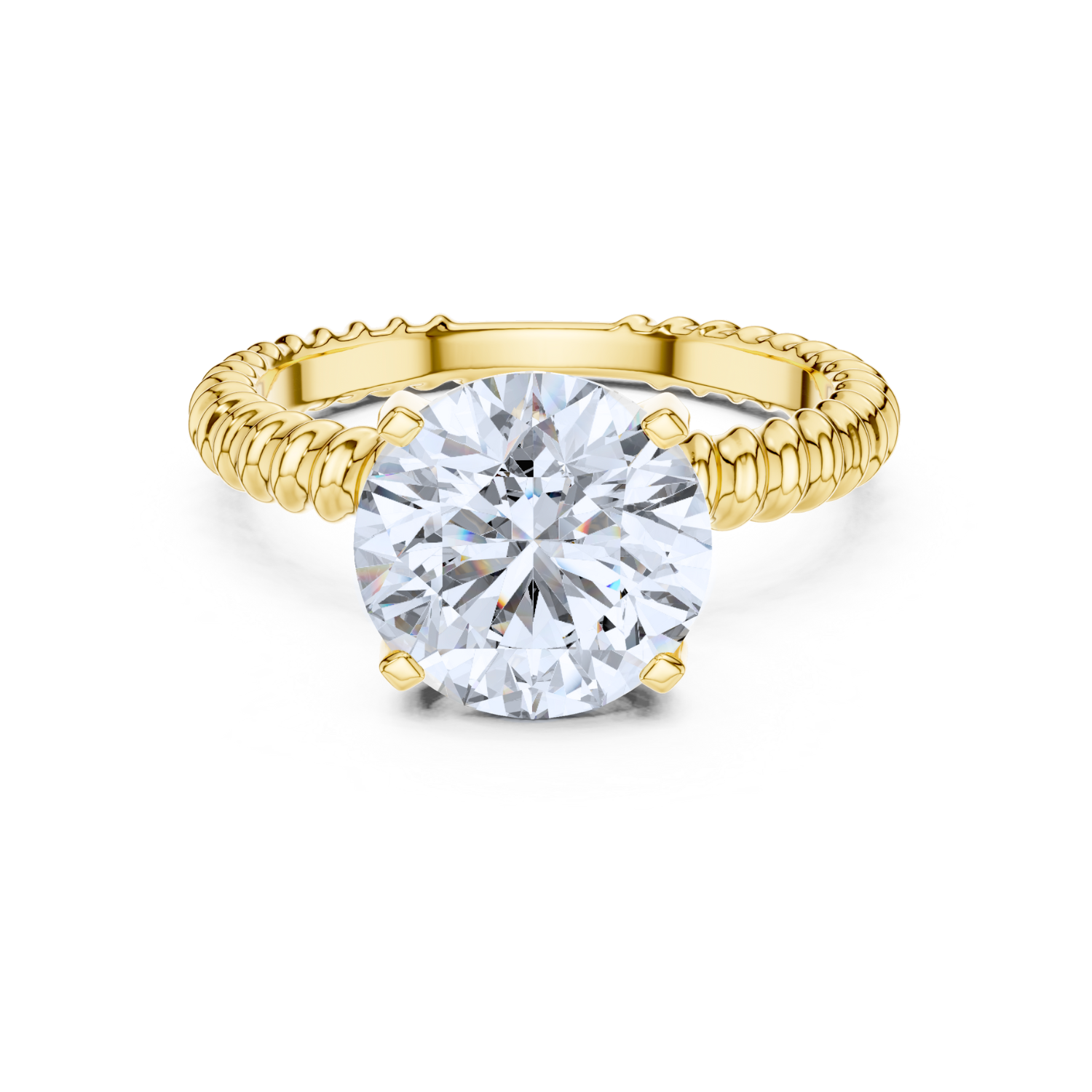 Braided Elegance Solitaire Ring