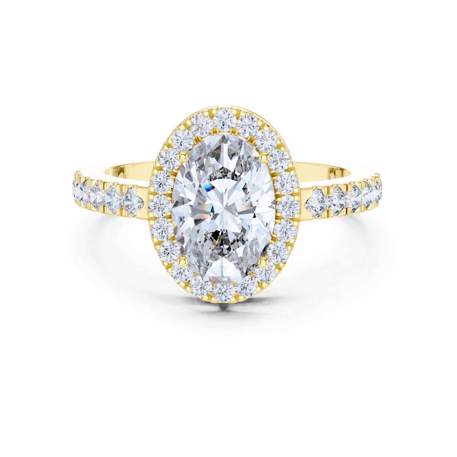 Vera Oval Halo Diamond Ring