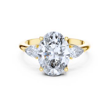 Oval-Cut Three-Stone Diamond Ring