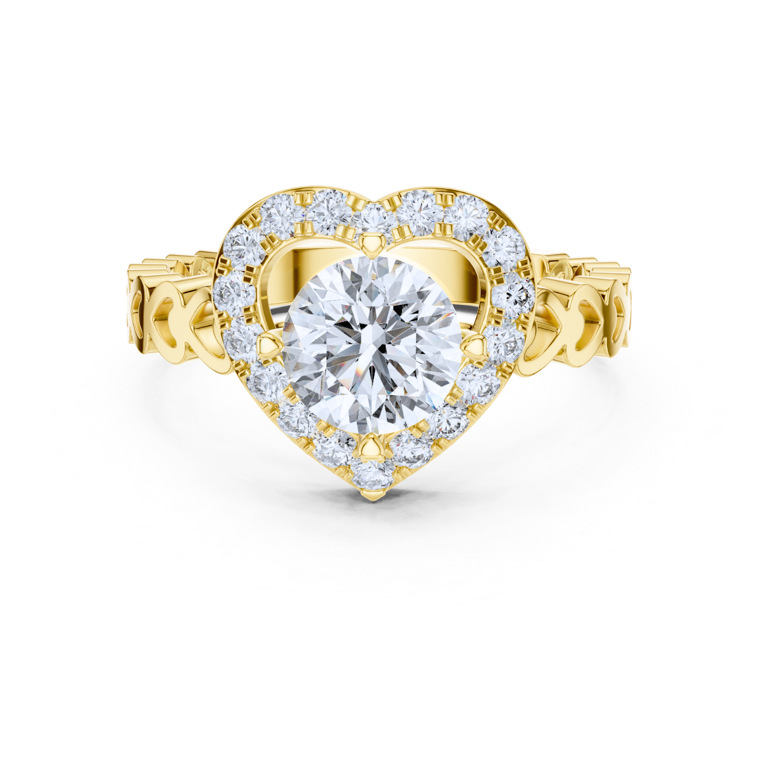Heart-Inspired Diamond Ring