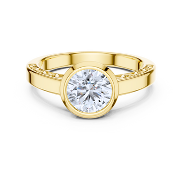 Bezel-Set Solitaire Diamond Ring
