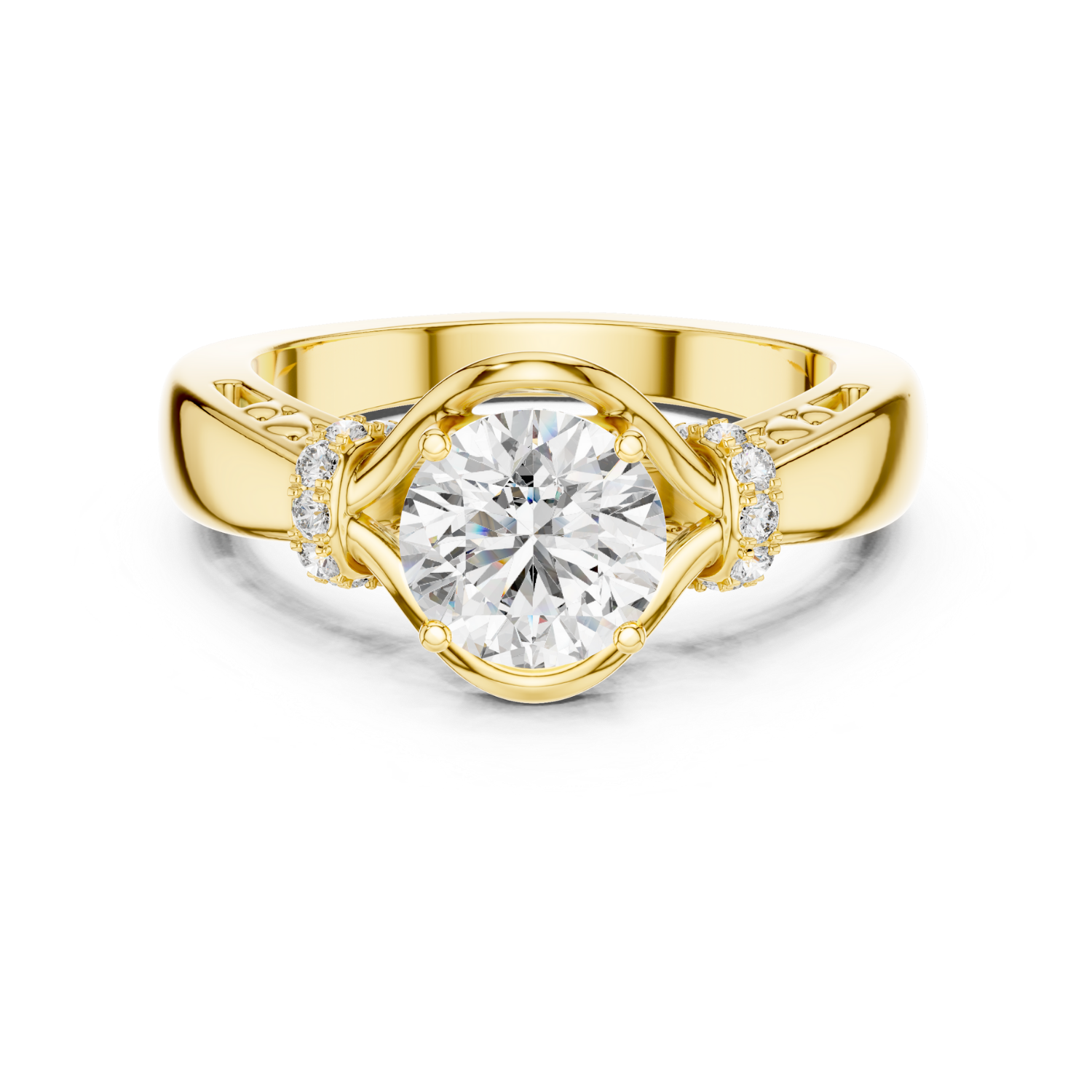 Twisted Filigree Diamond Ring
