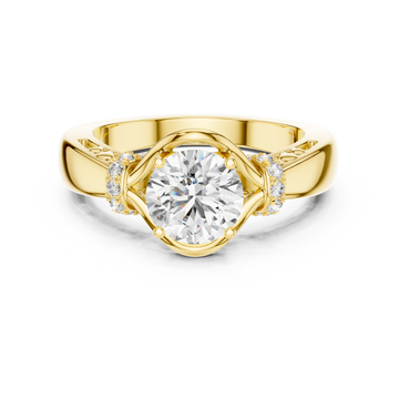 Twisted Filigree Diamond Ring