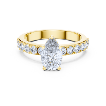 Hidden Halo Pave Diamond Ring