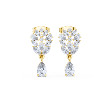 Regal Vine Diamond Drop Earrings