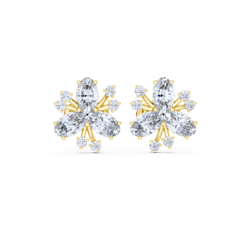 Radiant Trillium Diamond Studs