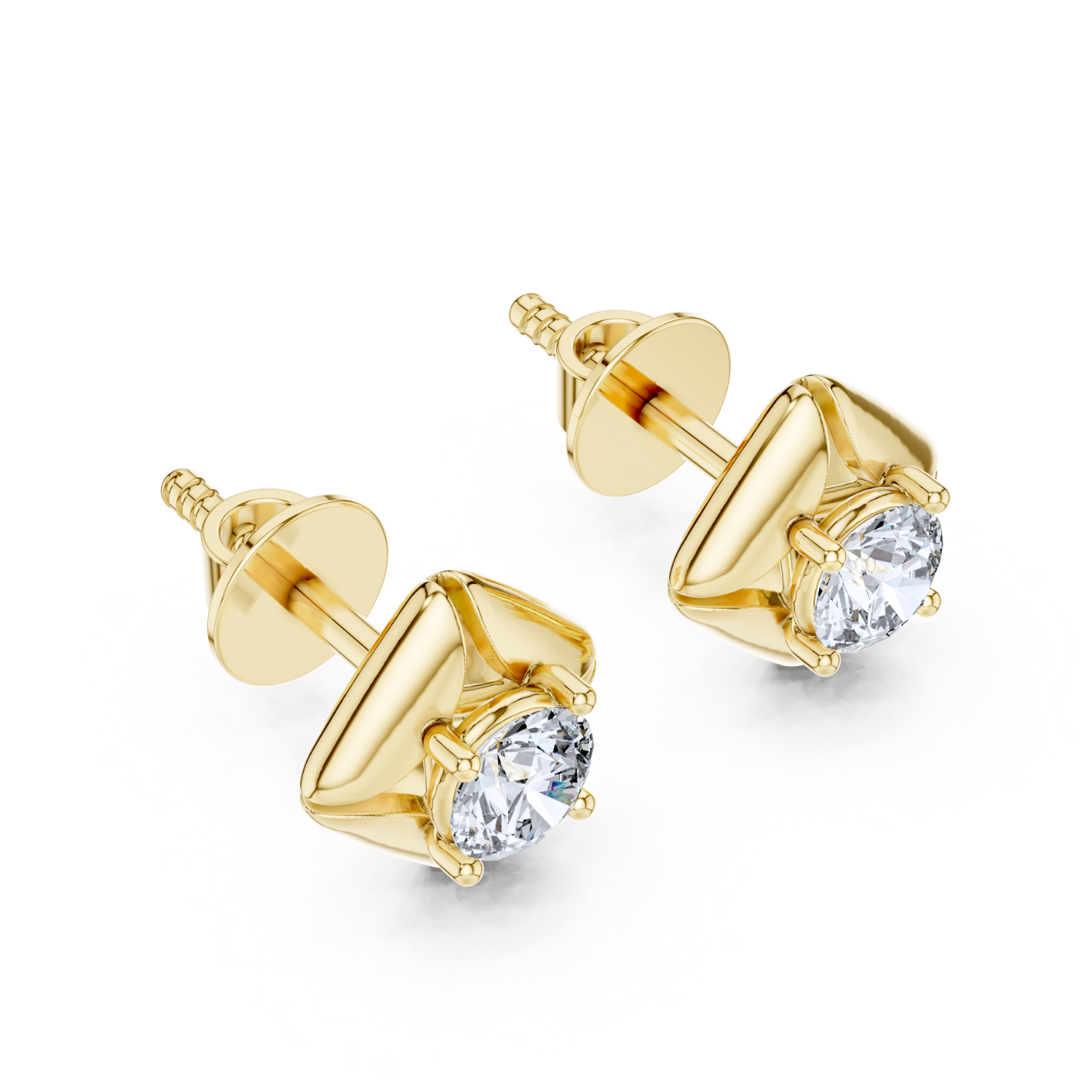 Radiant Diamond Studs Earrings