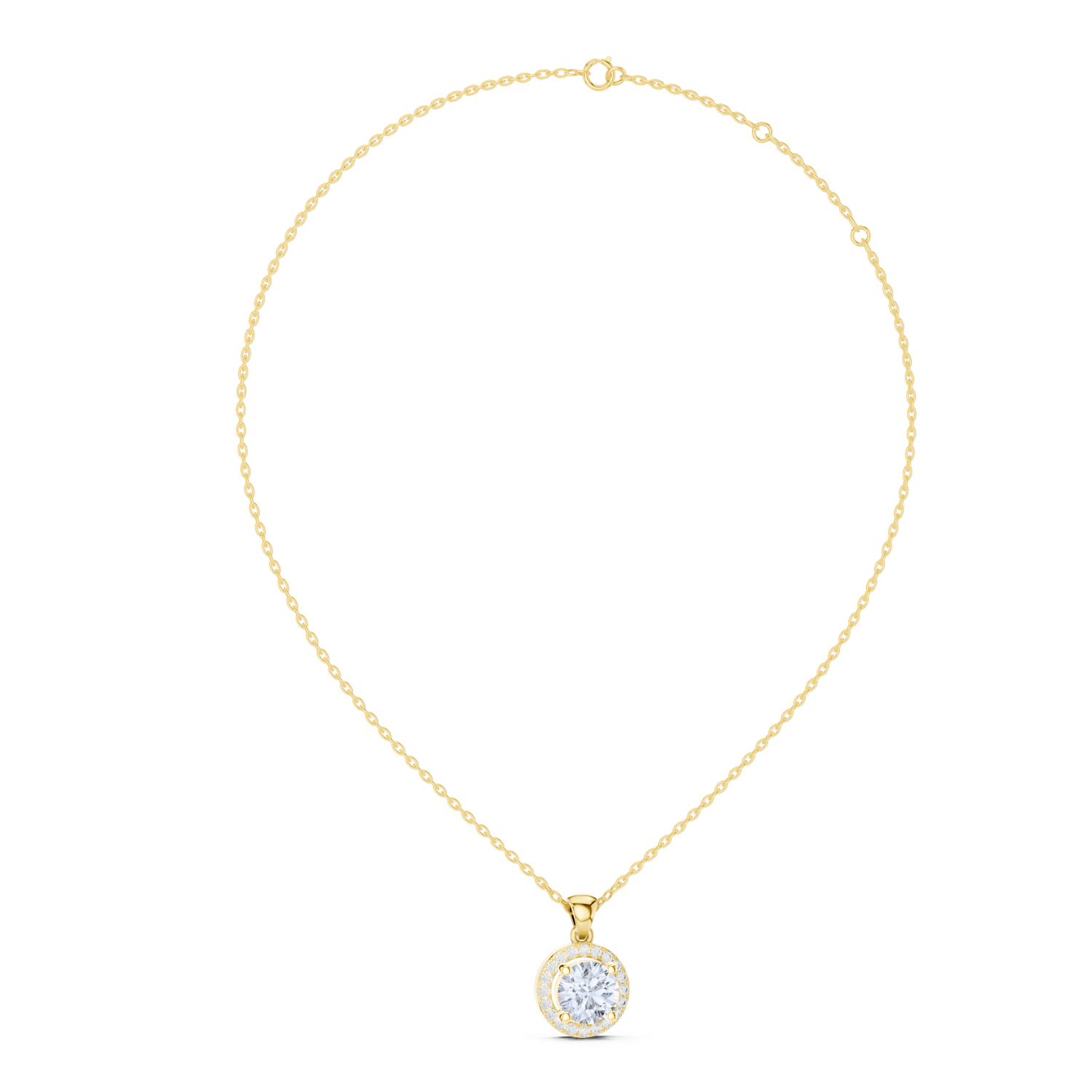 Celestial Halo Diamond Pendant