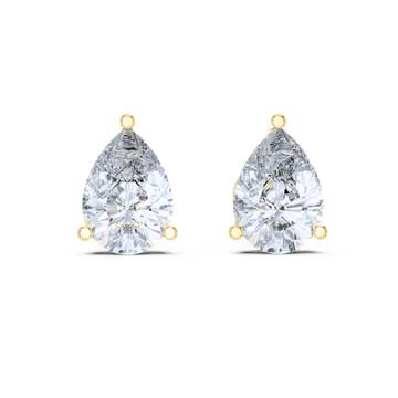 Pear-Shaped Diamond Stud Earrings