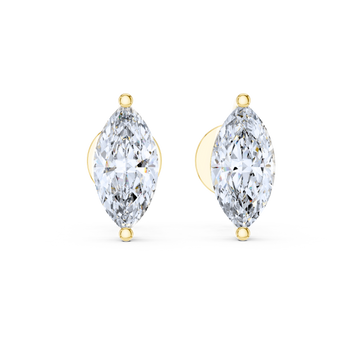 Marquise-Cut Diamond Stud Earrings