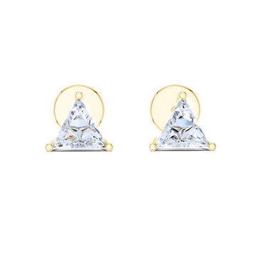 Trillion-Cut Diamond Stud Earrings