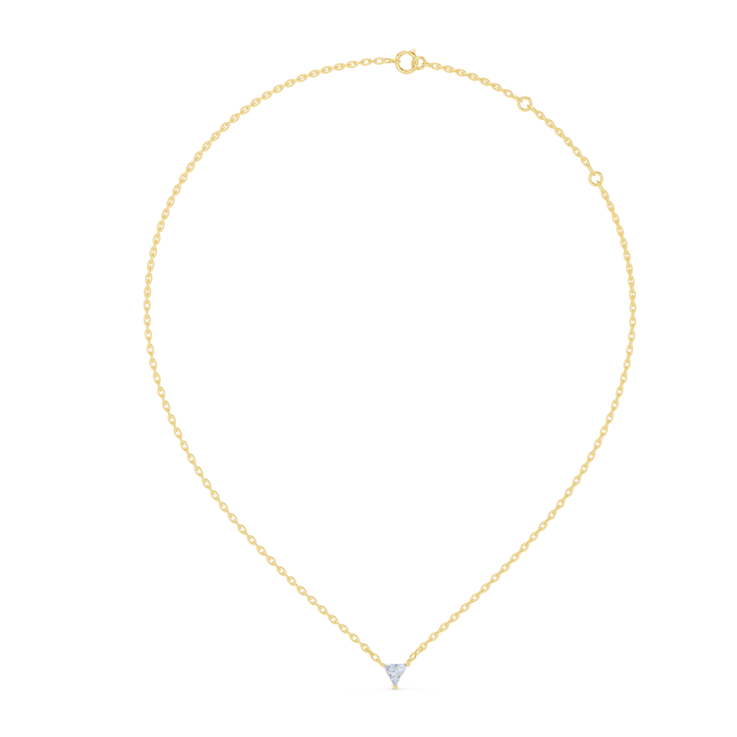 V-Shaped Diamond Pendant