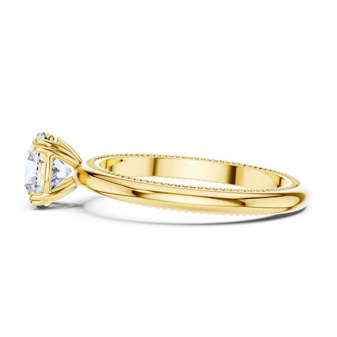 Classic Milgrain Solitaire Ring