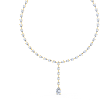 Elara Pear-Cut Drop Necklace