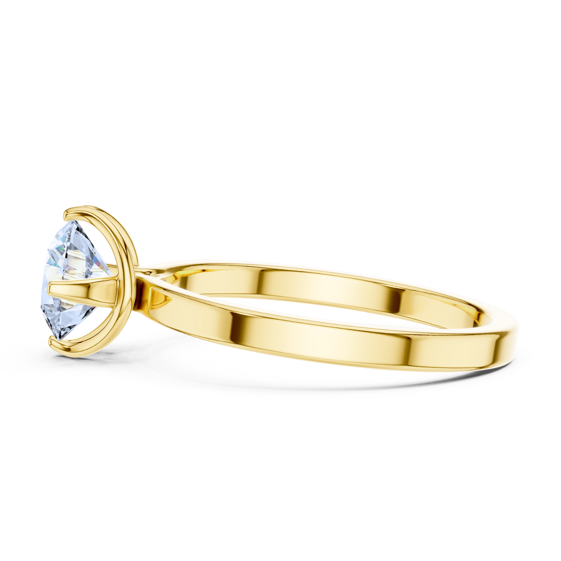 Modern Open Bezel Solitaire Ring