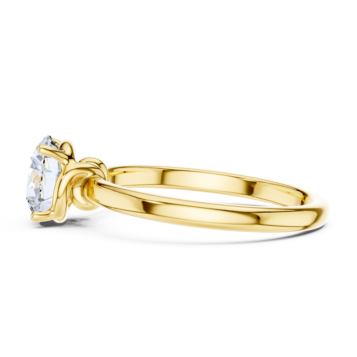 Twisted Knot Solitaire Ring