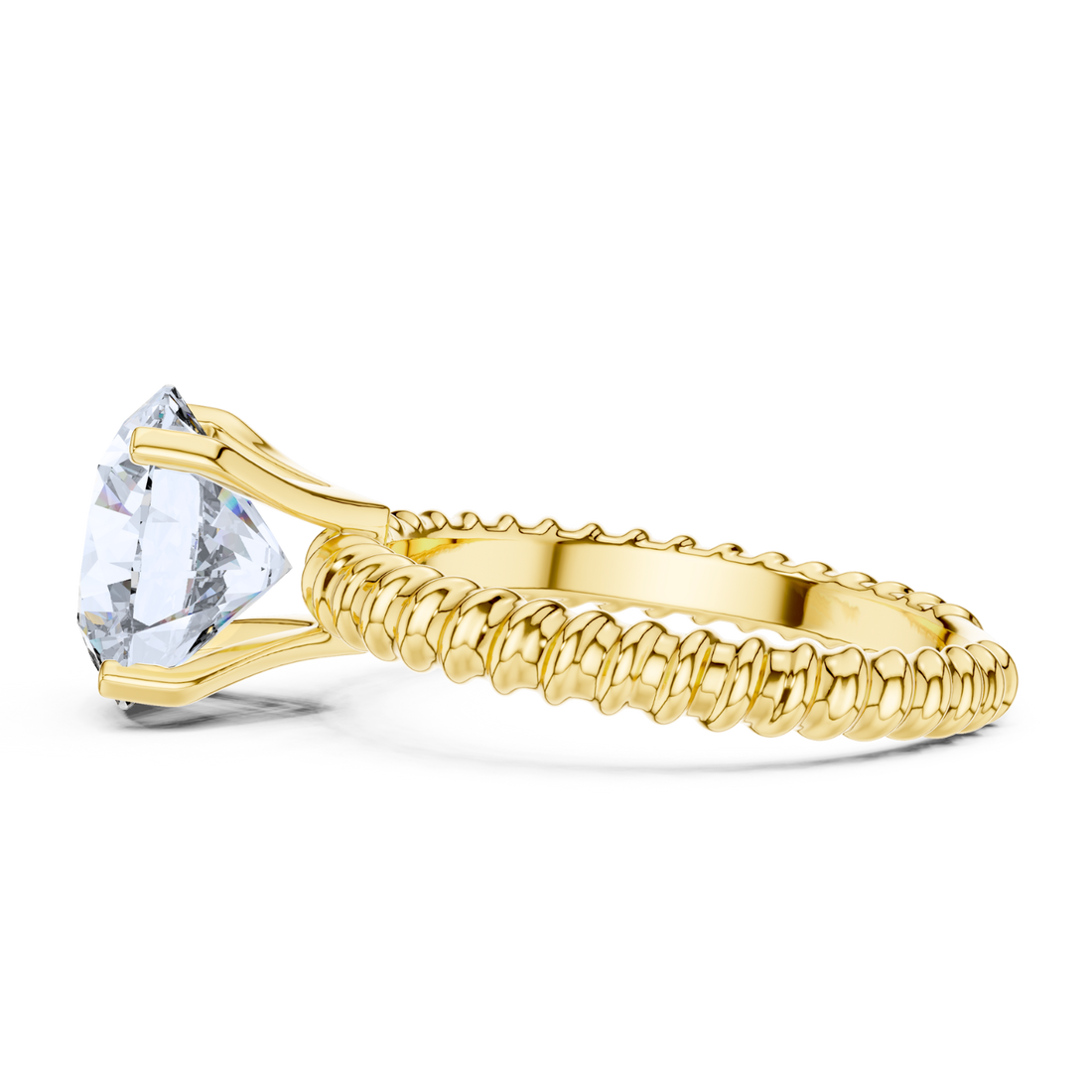 Braided Elegance Solitaire Ring
