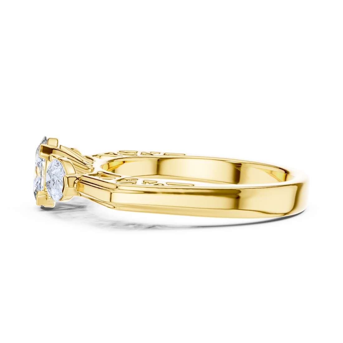 Elysia Three-Stone Oval Ring