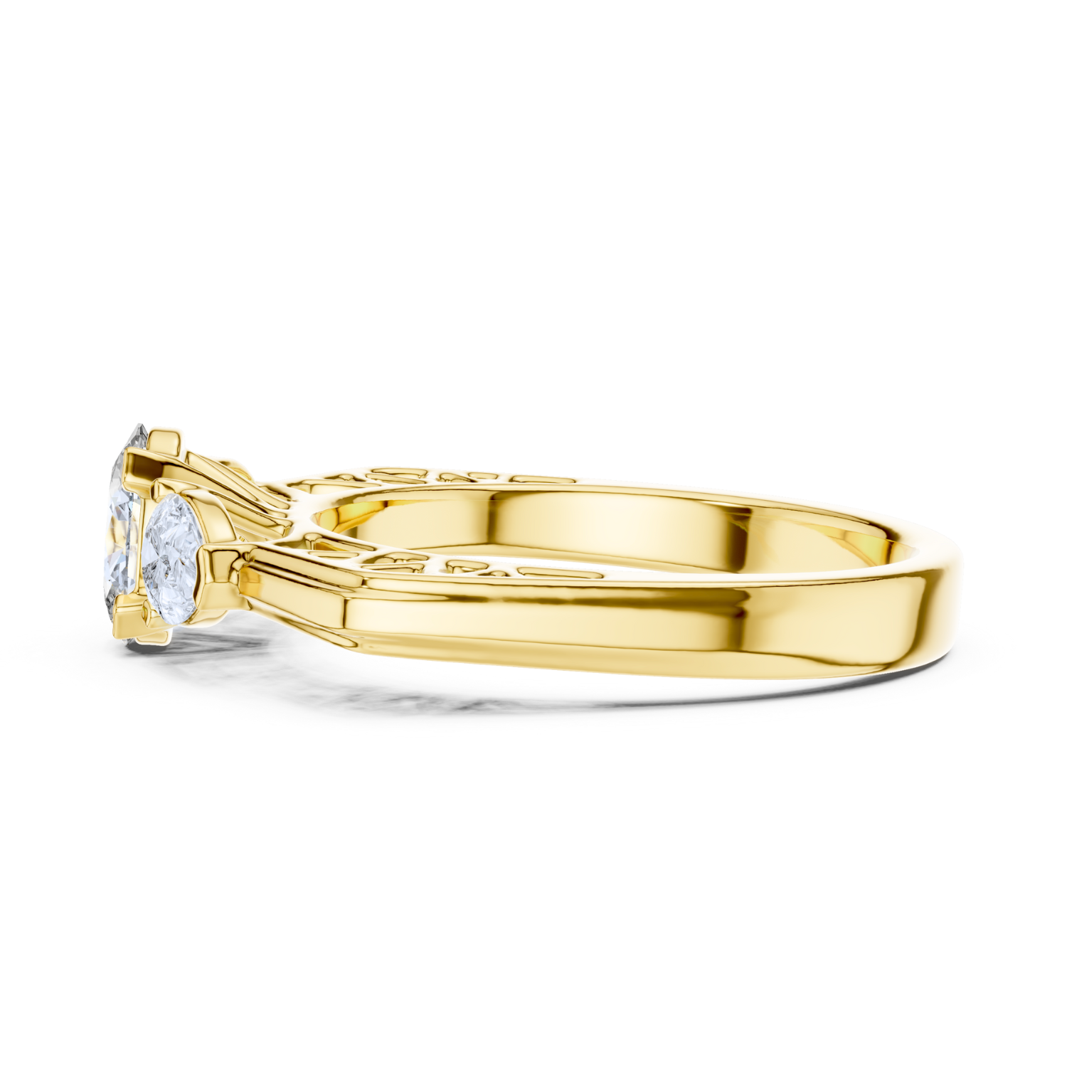 Elysia Three-Stone Oval Ring