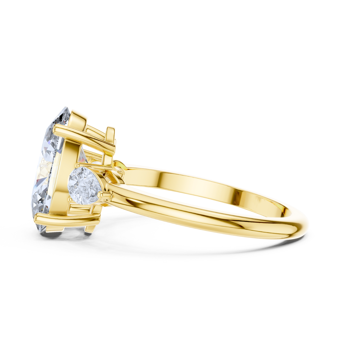 Oval-Cut Three-Stone Diamond Ring