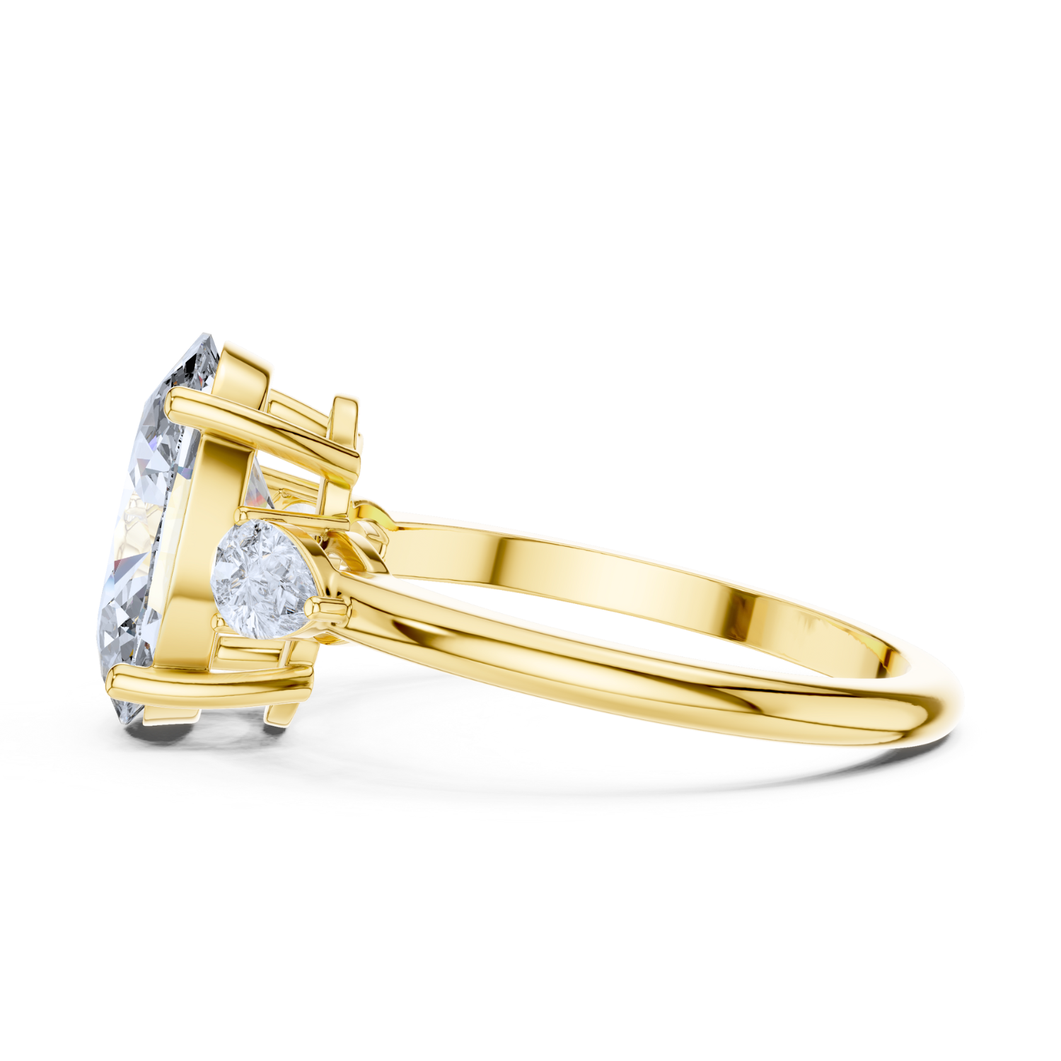 Oval-Cut Three-Stone Diamond Ring
