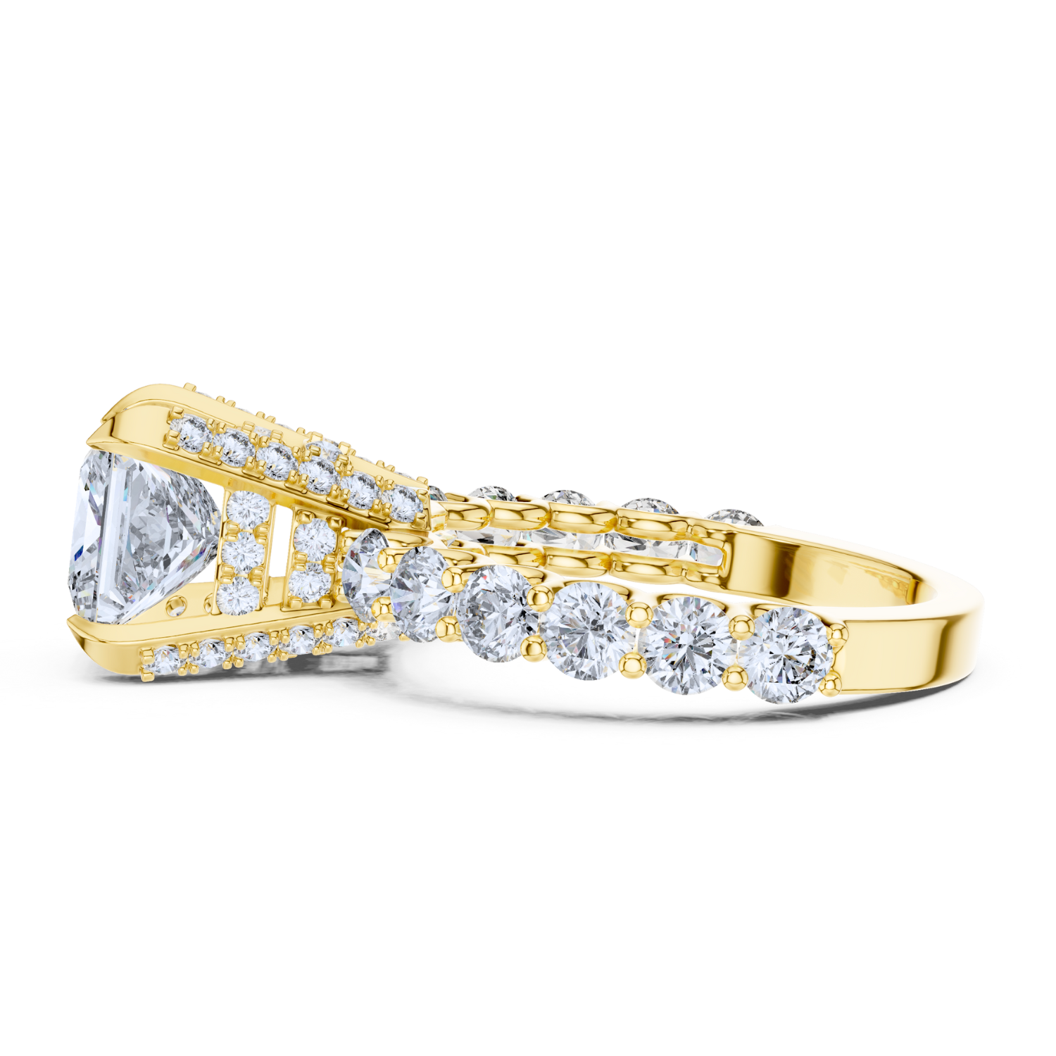 Imperial Crown Princess-Cut Ring