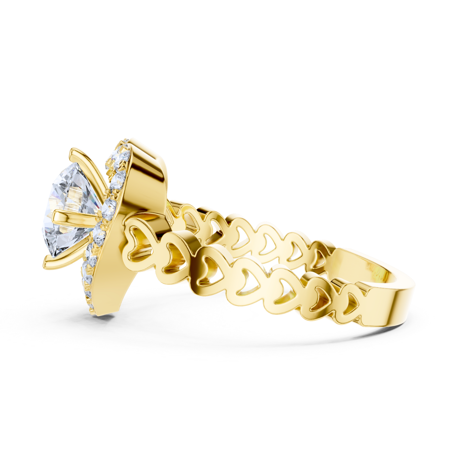 Heart-Inspired Diamond Ring