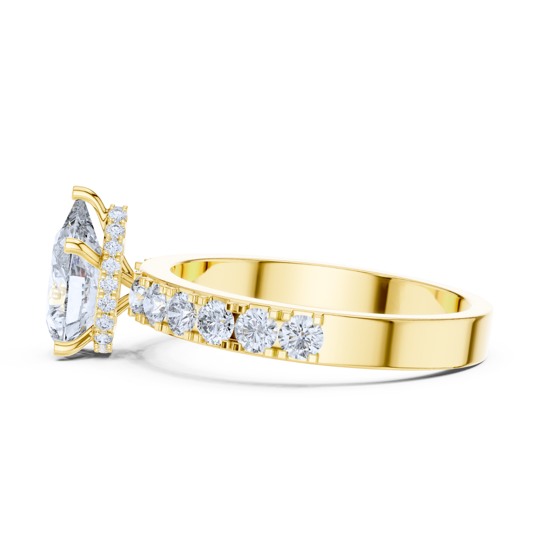 Hidden Halo Pave Diamond Ring