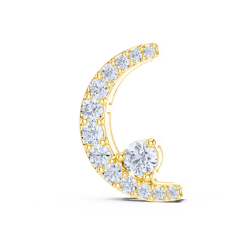 Crescent Pave Diamond Pendant