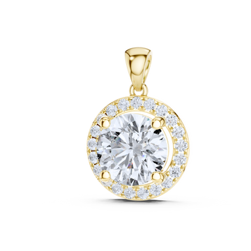 Aurora Halo Diamond Pendant