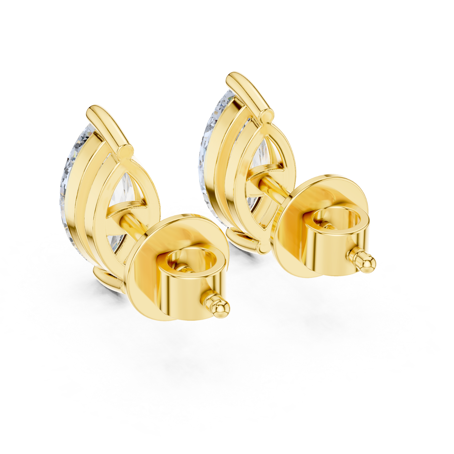 Marquise-Cut Diamond Stud Earrings