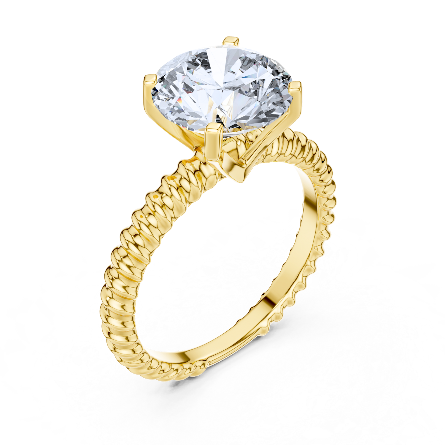 Braided Elegance Solitaire Ring