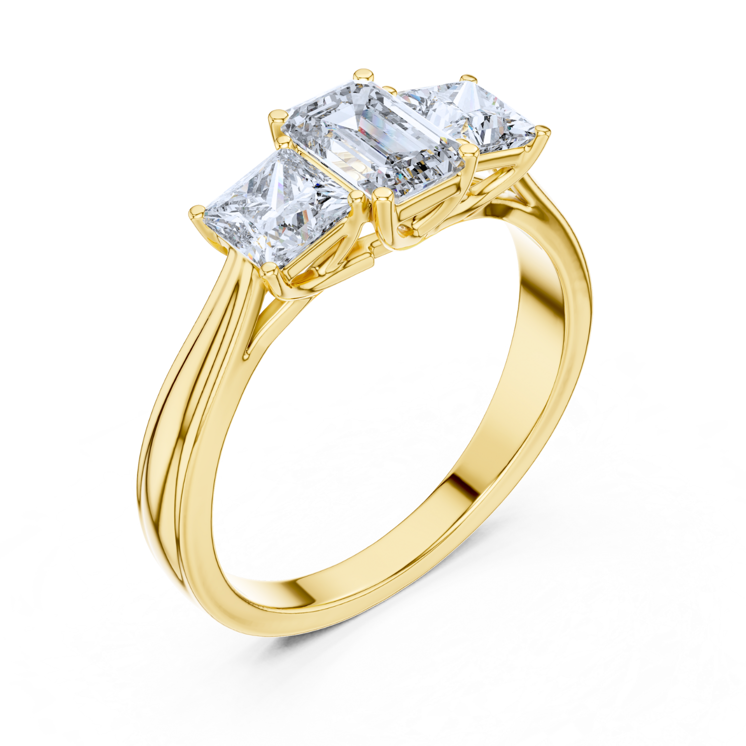 Trilogy Radiance Emerald-Cut Ring
