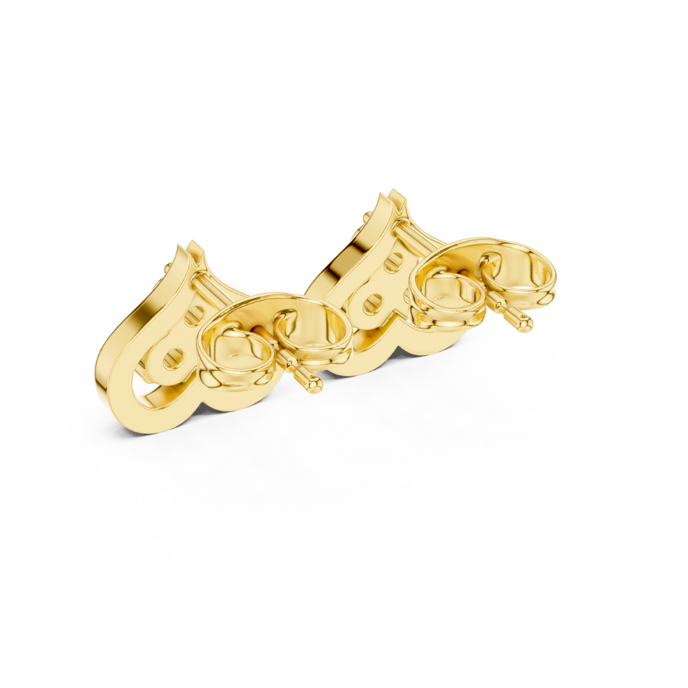 Radiant Bloom Heart Diamond Studs