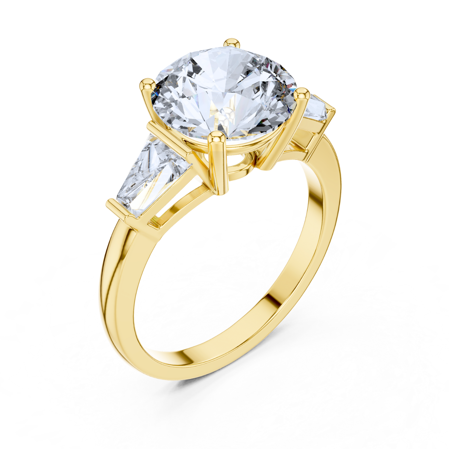 Classic Trio Round Diamond Ring