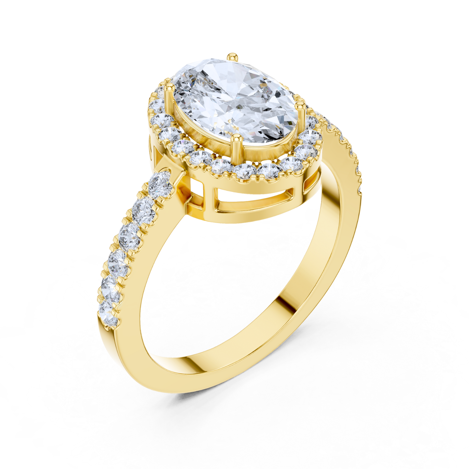 Vera Oval Halo Diamond Ring