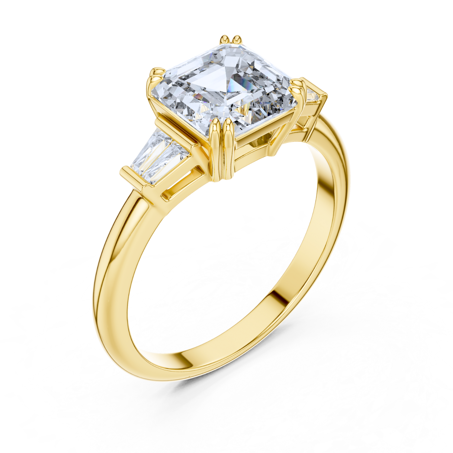 The Celestia Three-Stone Ring